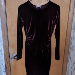 Velvet long sleeve dress